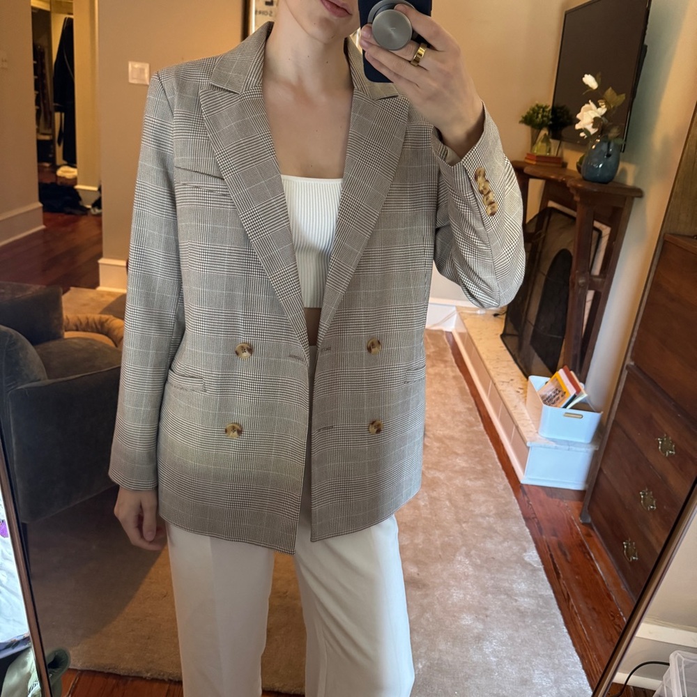 Levi's Women's Oversize Fit Double Breasted Blazer Beige S
